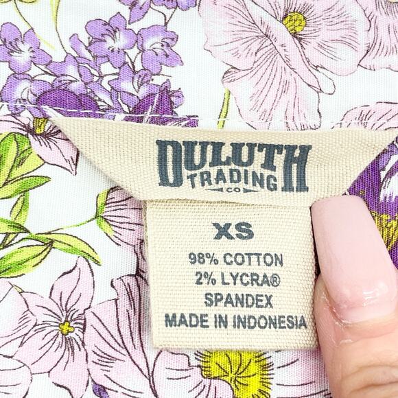 Duluth Trading Co. | Floral Button Down Tunic Shirt | XS - Picture 9 of 9